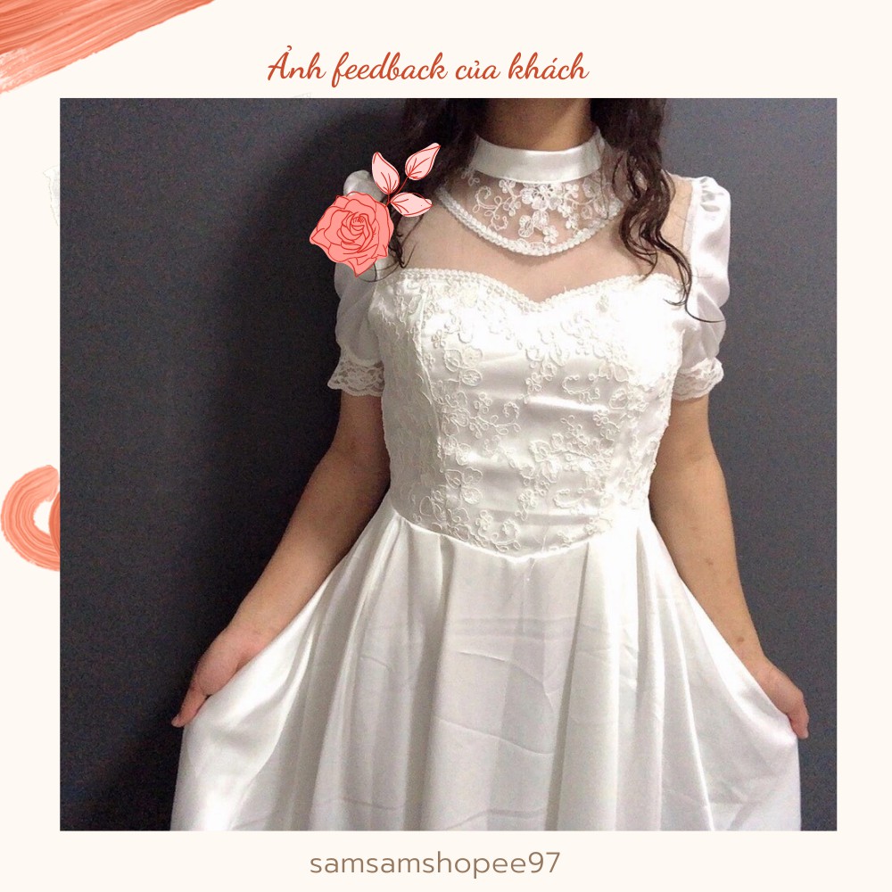 Đầm công chúa dáng dài cổ điển