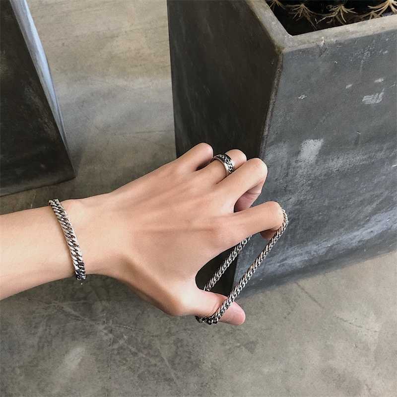 Vòng tay dây xích hình xương rắn bằng kim loại kiểu Hàn cho nam &amp; nữ