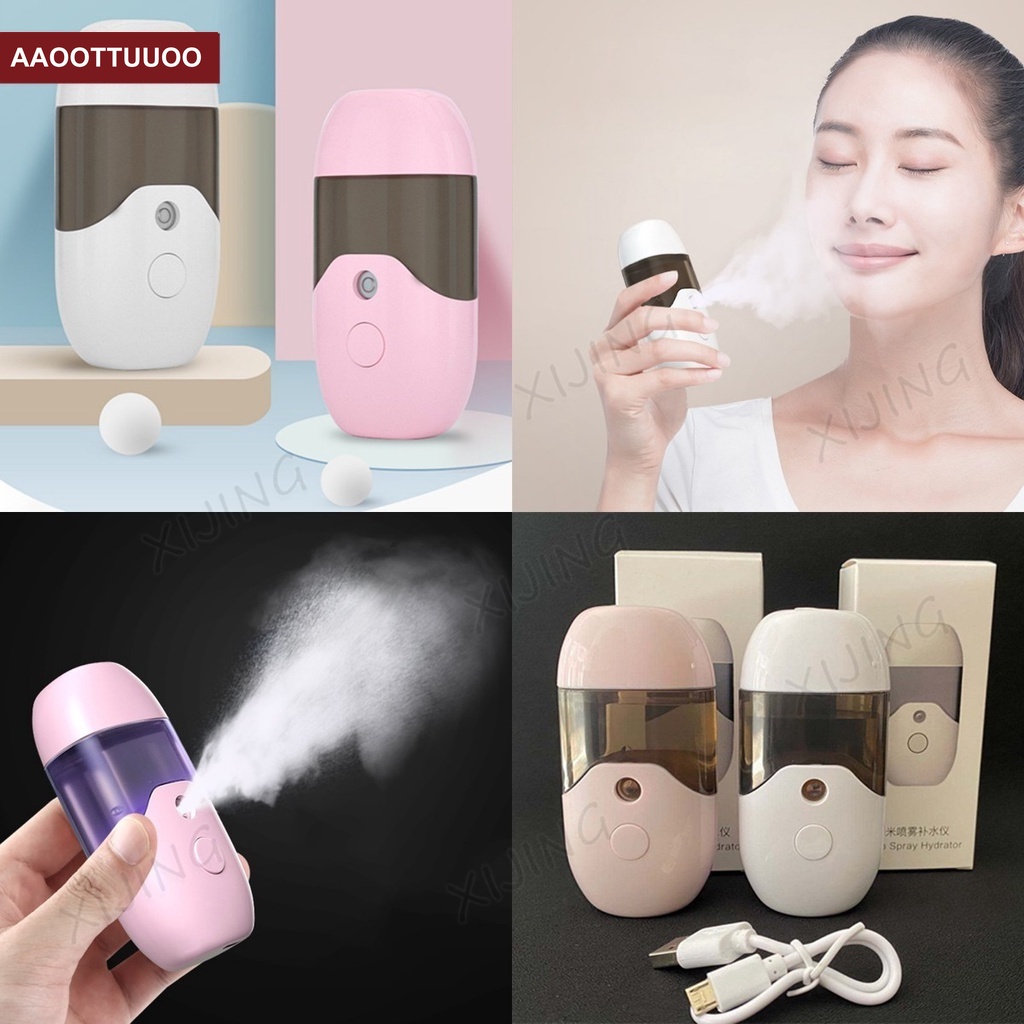 [Hàng mới về] Máy phun sương tạo độ ẩm cho da mặt 50ml usb tiện dụng