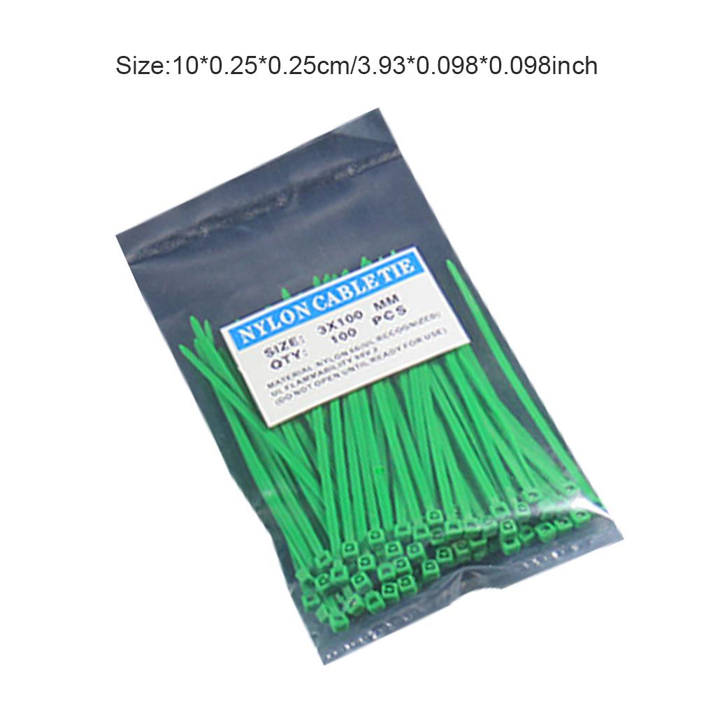 Set 100 Dây Nylon Buộc Dây Cáp 3x100mm Có Thể Tái Sử Dụng