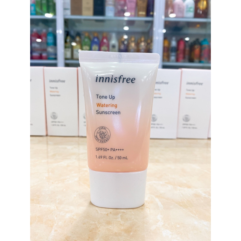 Kem Chống Nắng Nâng Tông, Dưỡng Ẩm Innisfree Tone Up Watering Sunscreen SPF50+/PA++++ Hàn Quốc 50ml