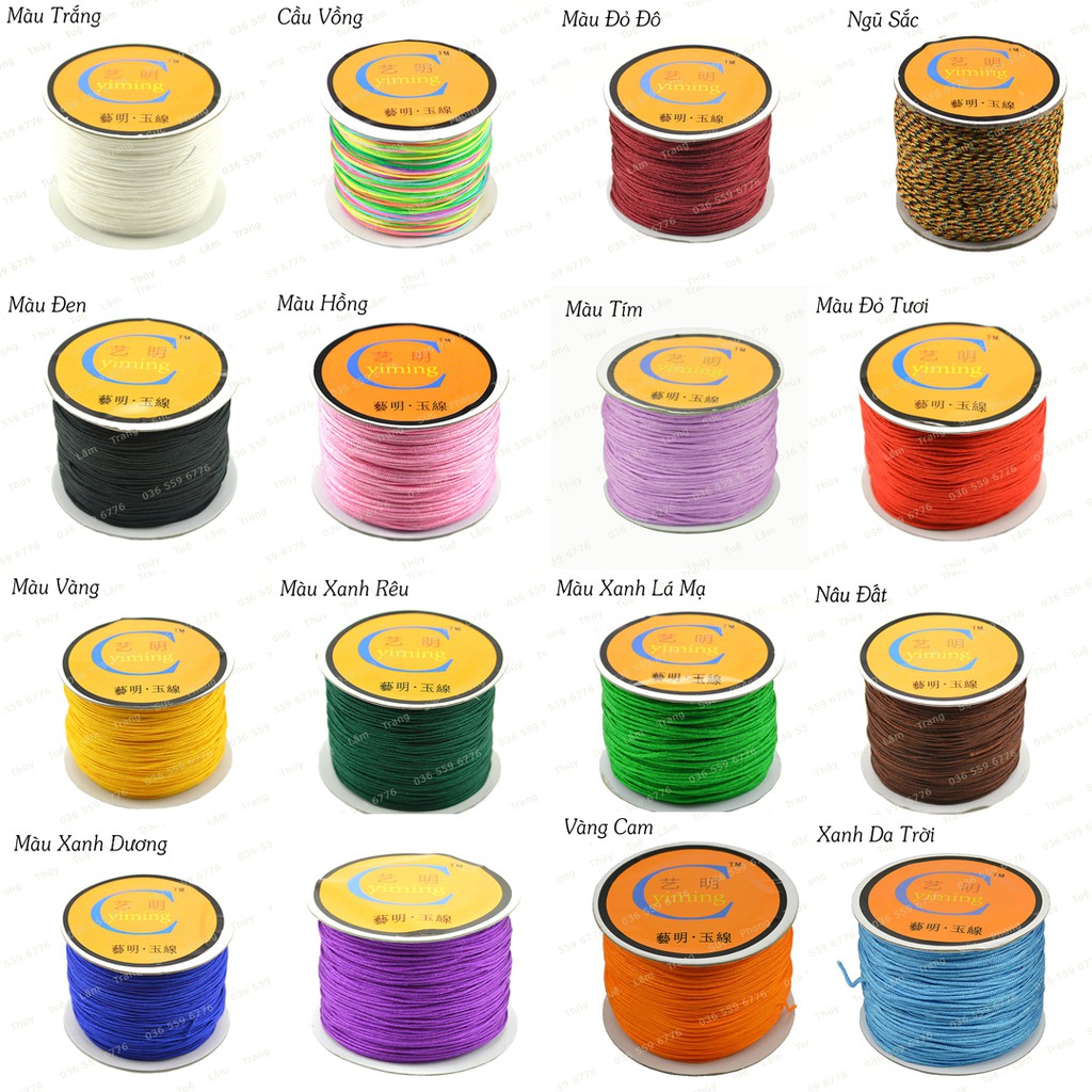 [Size Nhỏ] Dây Chỉ Đan Vòng Handmade cao cấp đầy đủ các loại màu.