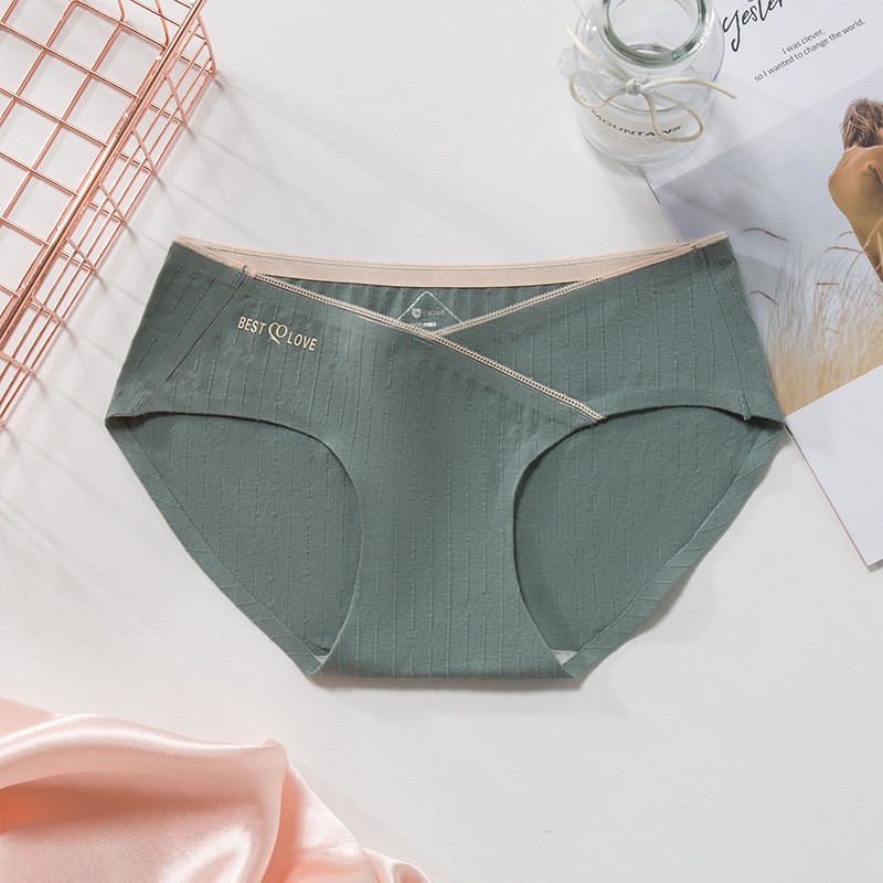 Quần lót bầu, quần lót sau sinh, cotton, thấm hút mồ hôi, cạp chéo SUPIMA - mã QB19