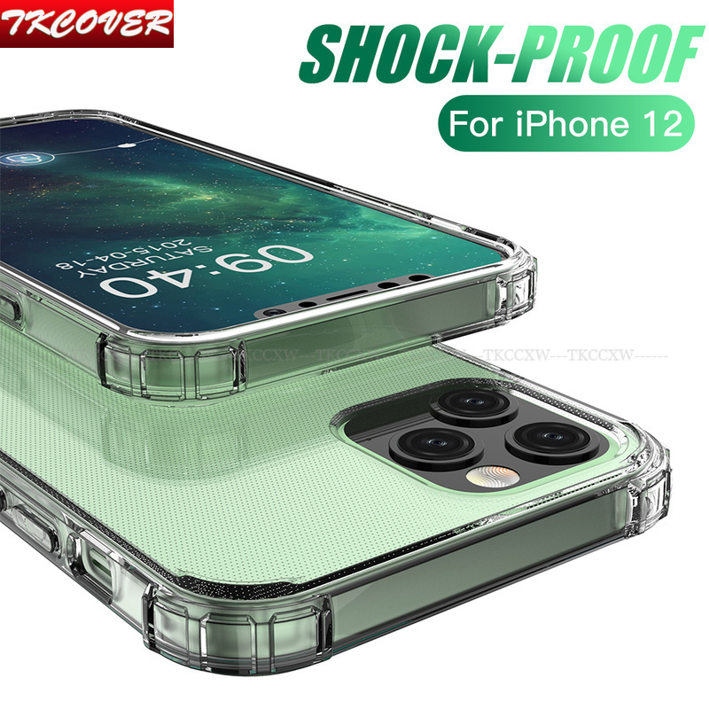 Ốp điện thoại silicon trong suốt chống rơi chất lượng cao cho Iphone 12 Mini Iphone 12 11 Pro Max Xs Max Xr X Se 2020
