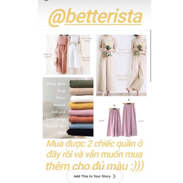 Quần culottes Betterista