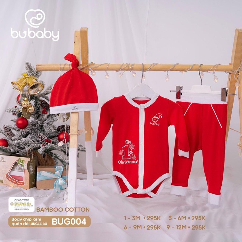 BUBABY - bộ dài tay Noel Bamboocotton