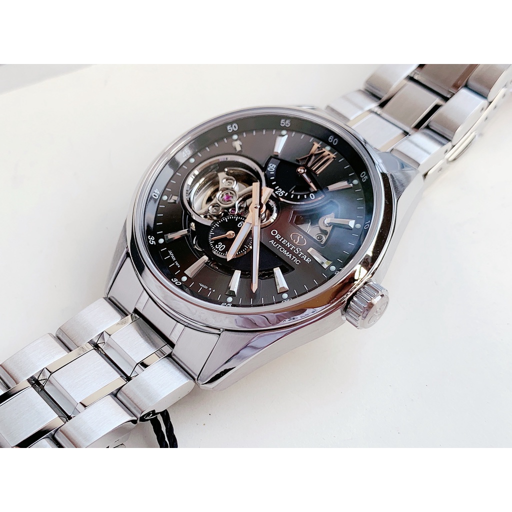 Đồng hồ nam chính hãng Orient Star Semi Skeleton RE-AV0004N00B - Máy cơ tự động - Kính Sapphire