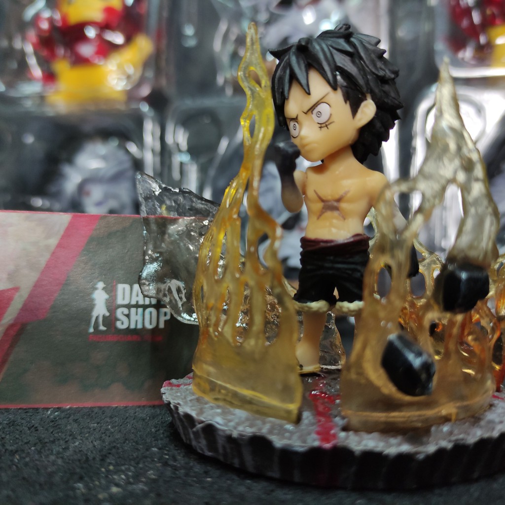 Mô hình Figure One Piece chipi Luffy, Zoro, Sanji 10cm Fullbox Tặng Poster