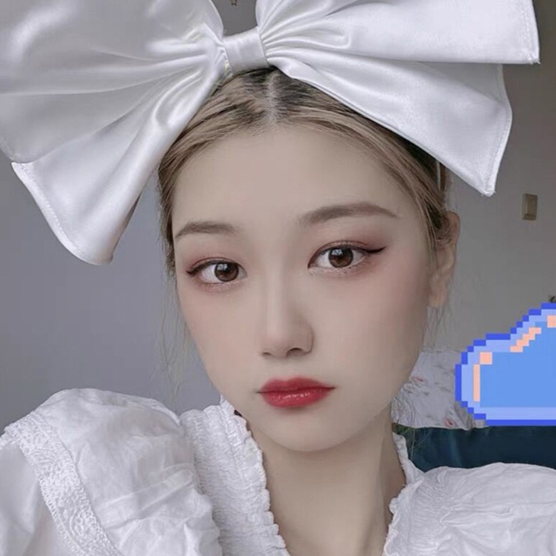 Băng Đô Cài Tóc Phối Nơ Bản To Bằng Satin Dùng Chụp Ảnh Cho Nữ