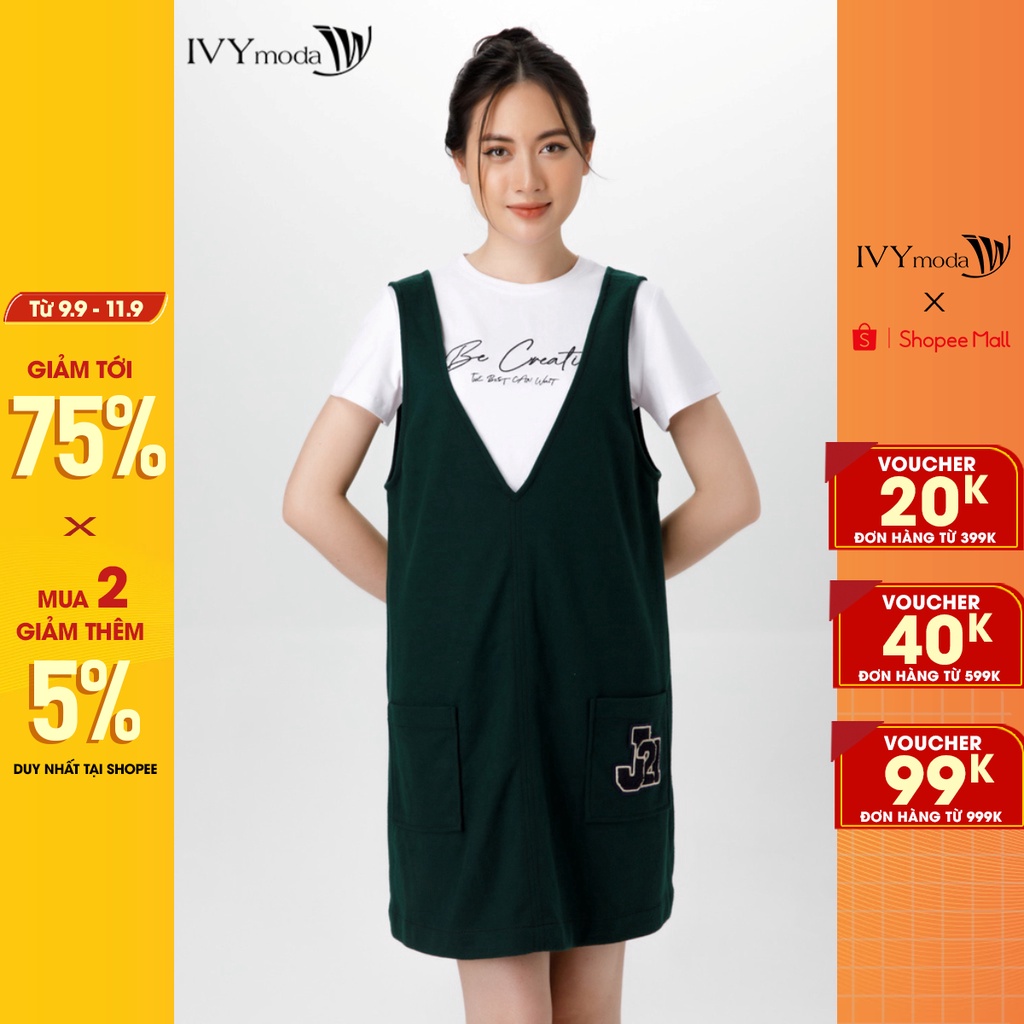 Đầm yếm cổ V IVY moda MS 40B4314