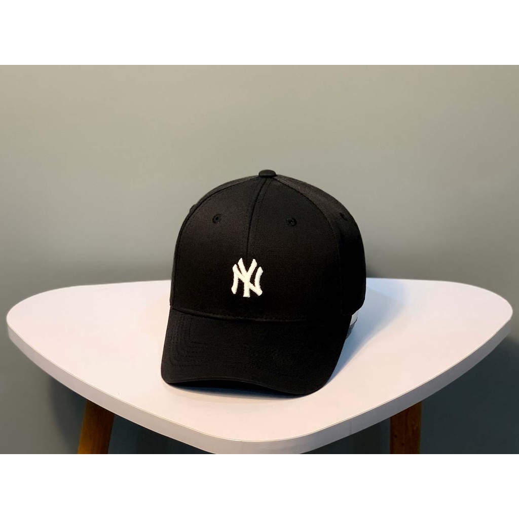 Mũ lưỡi trai đen MLB thêu chữ NY trắng Hàn Quốc, nón kết hàng xuất dư cao cấp phong cách Hàn Quốc.