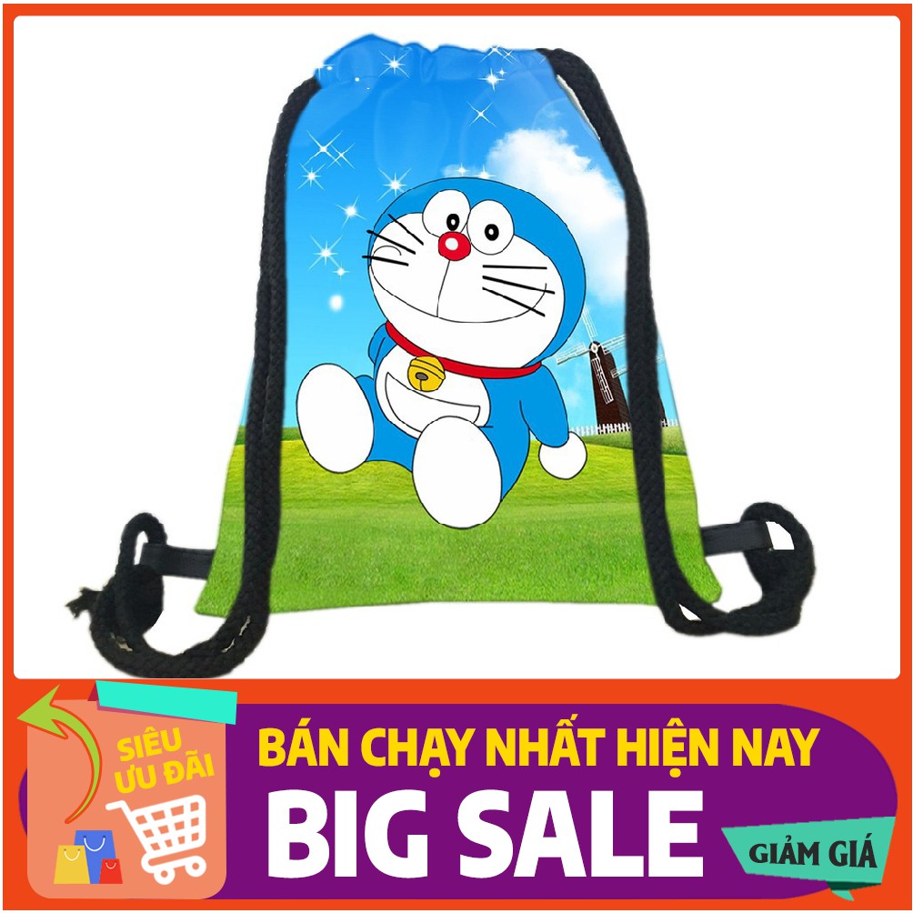 FREESHIP 50K_Balo dây rút DOREAMON, balo dây rút unisex in hình DOREAMON thời trang size 40cm