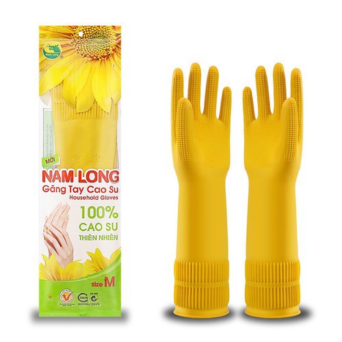 Găng tay cao su dày dặn Nam Long - Size M và L