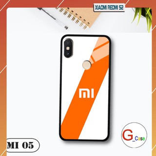 Ốp lưng Xiaomi Redmi S2 - lưng kính in logo hãng điện thoại