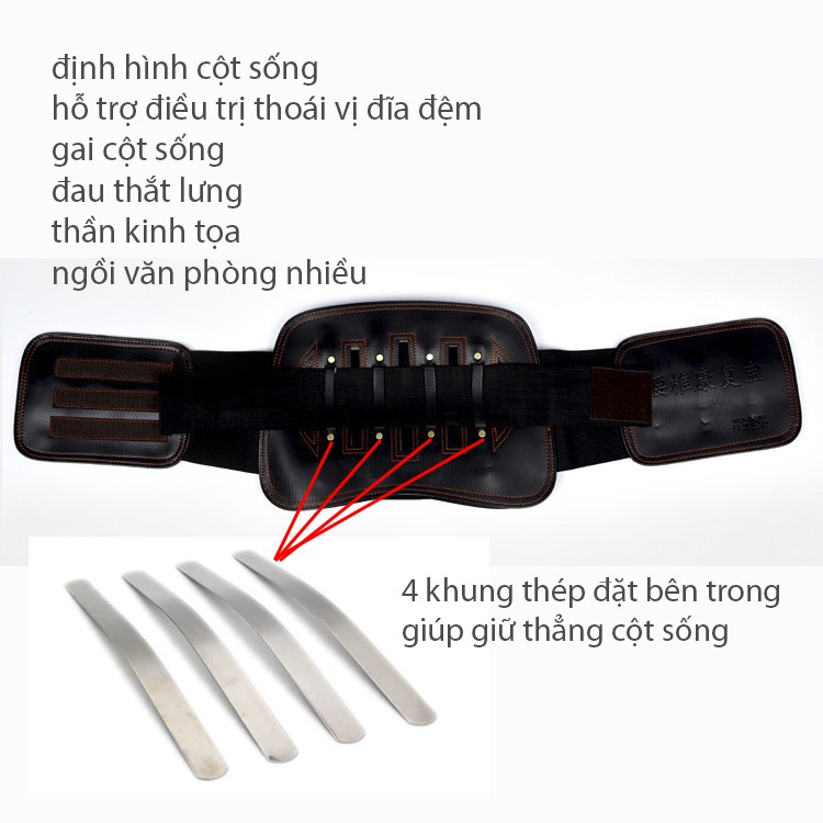 Đai lưng cột sống,Thoát vị đĩa đệm,Đau lưng ngồi nhiều side S vòng eo 60-70 CM