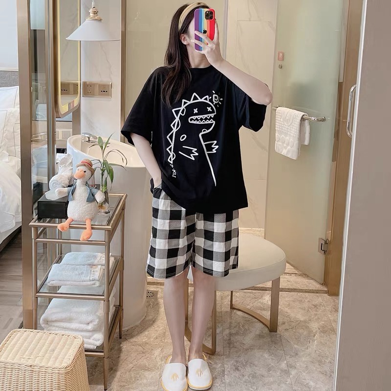 Đồ mặc nhà Bigsize nữ họa tiết dễ thương cotton BC25