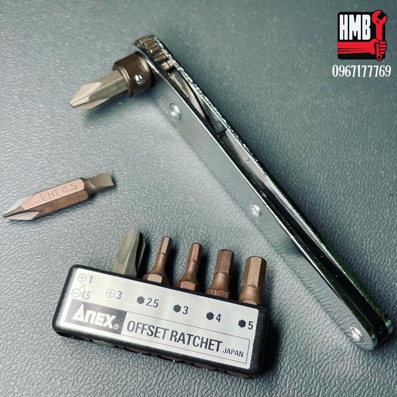 🇯🇵Made in Japan🇯🇵 Bộ vít góc hẹp tự động Nhật Bản Anex 417,425-5B, 426, 429, 436