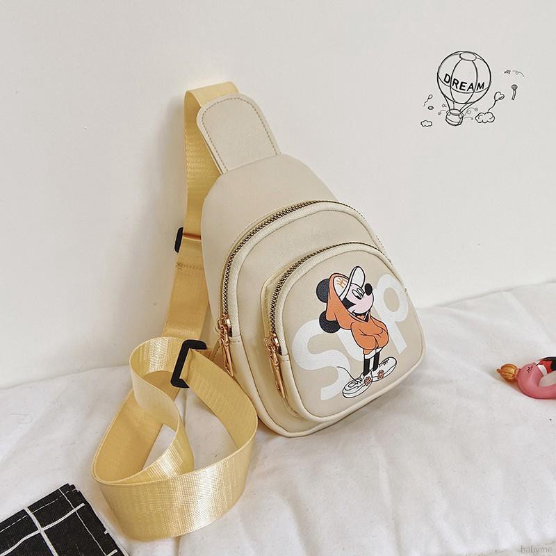 Túi đeo chéo hình chú chuột Mickey phong cách thời trang dễ thương cho trẻ em