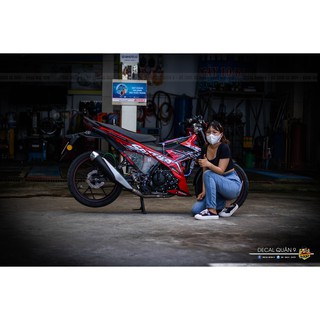 Tem xe chữ tàu SATRIA ( TEM IN 3 LỚP bảo hành màu 3 năm )
