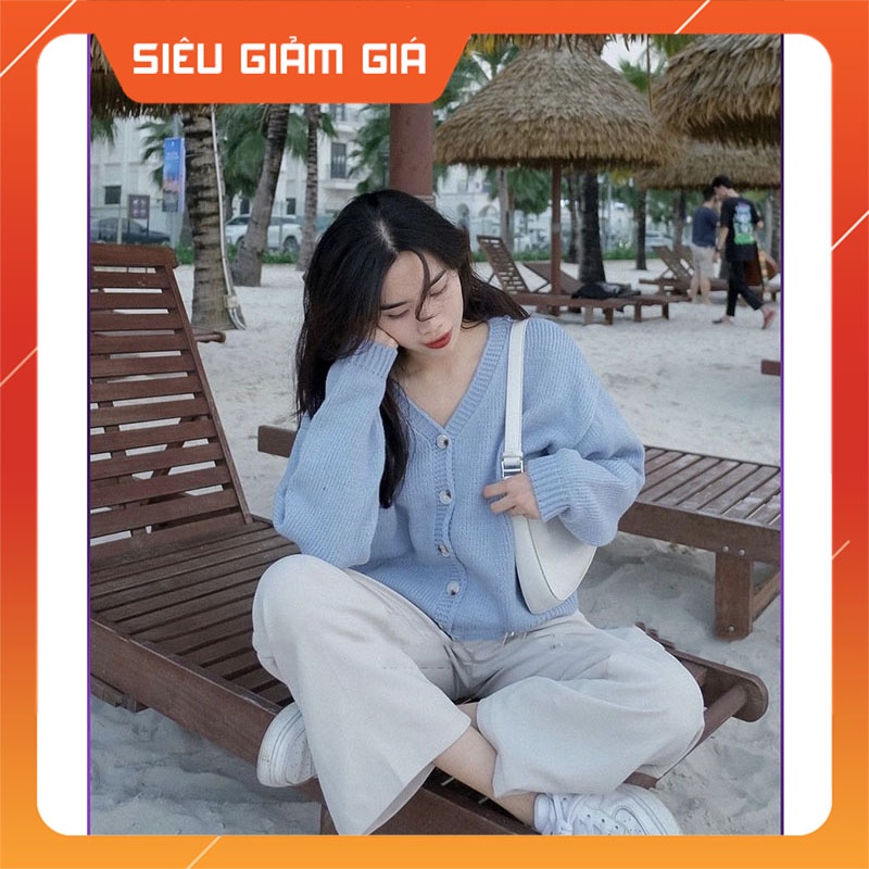 Áo Len Cardigan Trơn Dáng Lửng Hàng Quảng Châu M1063-Teen 888