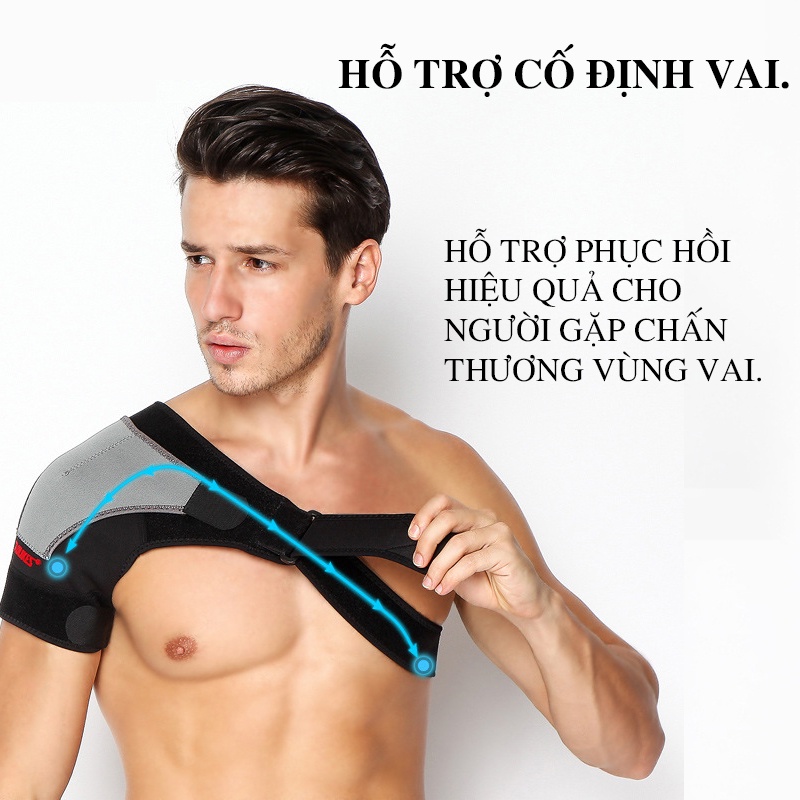 Đai Bảo Vệ Khớp Vai Tránh Chấn Thương Aolikes Chính Hãng adjustable sport shoulder support MG15