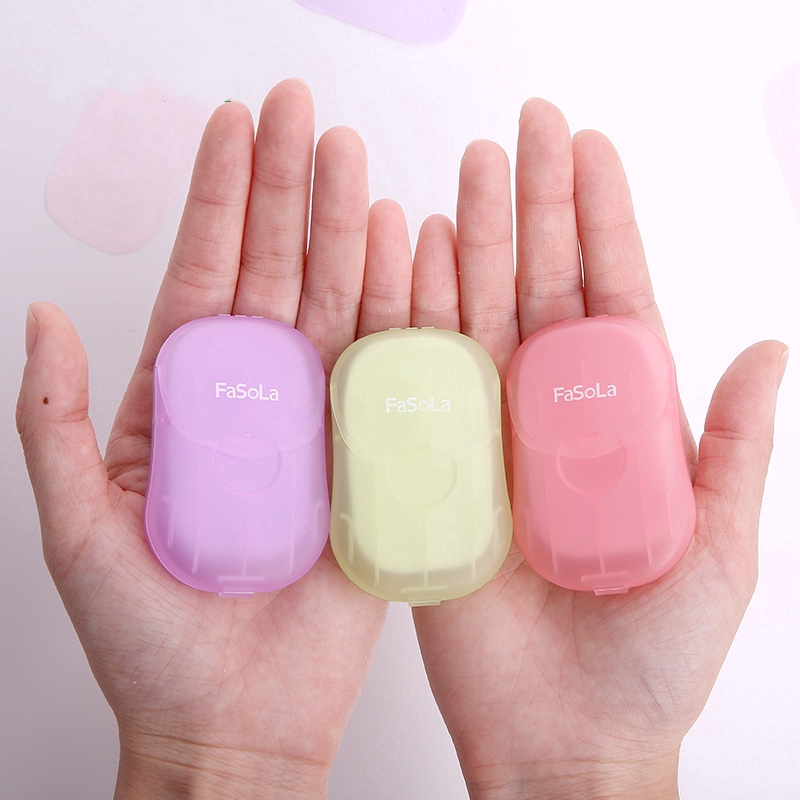 Set 50 xà phòng giấy thiết kế nhỏ gọn sử dụng 1 lần