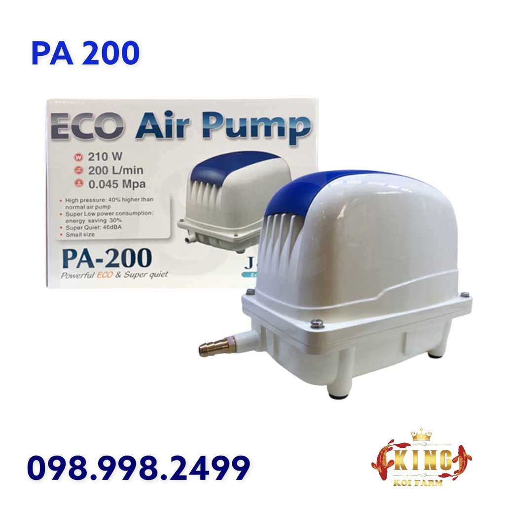 Máy sủi oxy Jecod ECO PA 35 – 45 – 60 – 80 – 100 – 150 – 200 Cho hồ cá koi Koi