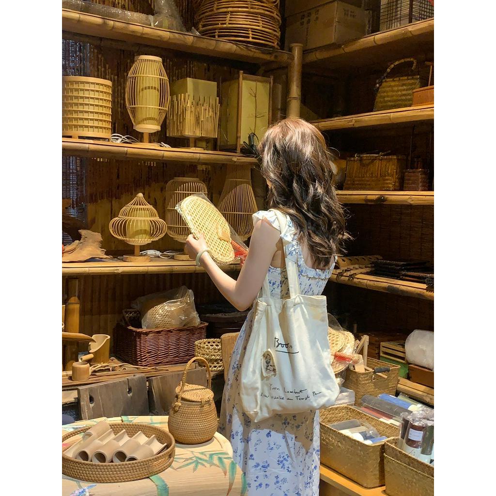 61672 Đầm Hai Dây Hoa Mùa Hè