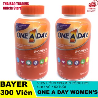 [MẪU MỚI] VIÊN UỐNG VITAMIN TỔNG HỢP CHO NỮ DƯỚI 50 TUỔI ONE A DAY MULTIVITAMIN 300 VIÊN