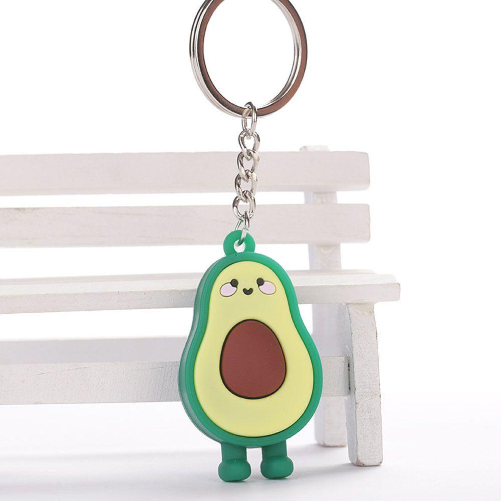 Móc Khóa Hình Quả Bơ 3D Bằng Cao Su Mềm Thời Trang