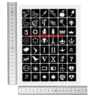 KHUÔN VẼ HENNA - KHUÔN VẼ HÌNH XĂM 48 hình mini