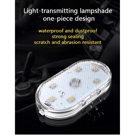 Đèn LED Đọc Sách Không Dây Mini Gắn Bên Trong Xe Hơi