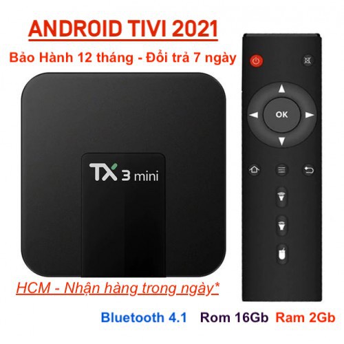 ANDROID TIVI BOX TX3 - MINI CÓ BLUETOOTH (RAM 2GB/ 16G Bộ nhớ) HCM