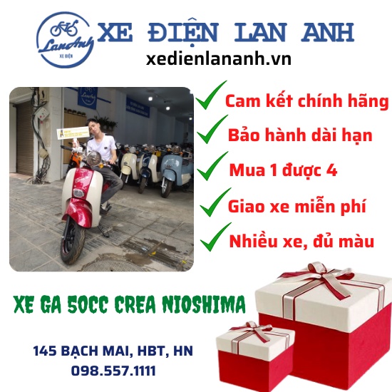 XE GA 50CC CREA NIOSHIMA PHANH ĐĨA - XE ĐIỆN LAN ANH