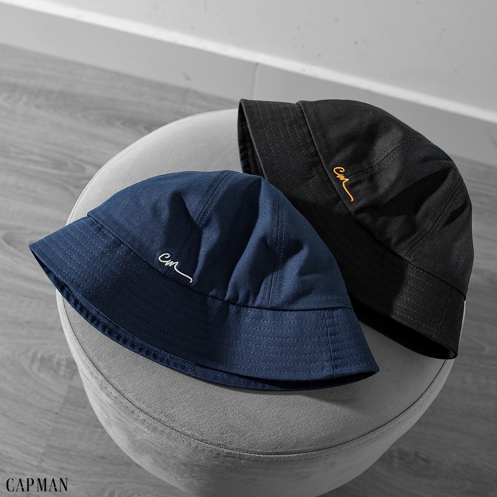 Mũ bucket CAPMAN vành cụp màu xanh đen CM79 dành cho nam nữ