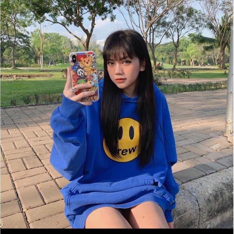 Áo hoodies 🌸 Áo nỉ mũ in hình mặt cười drew phong cách năng động dành cho nam và nữ | BigBuy360 - bigbuy360.vn