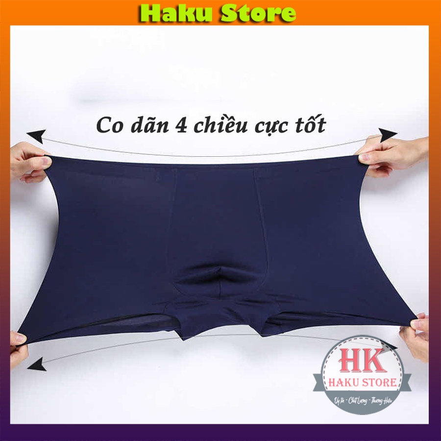 [HÀNG LOẠI 1] Quần Sịp Đùi Nam Thun Lạnh Co dãn 4 chiều, Quần Lót Nam Boxer thun lạnh xuất Nhật cao cấp không đường may