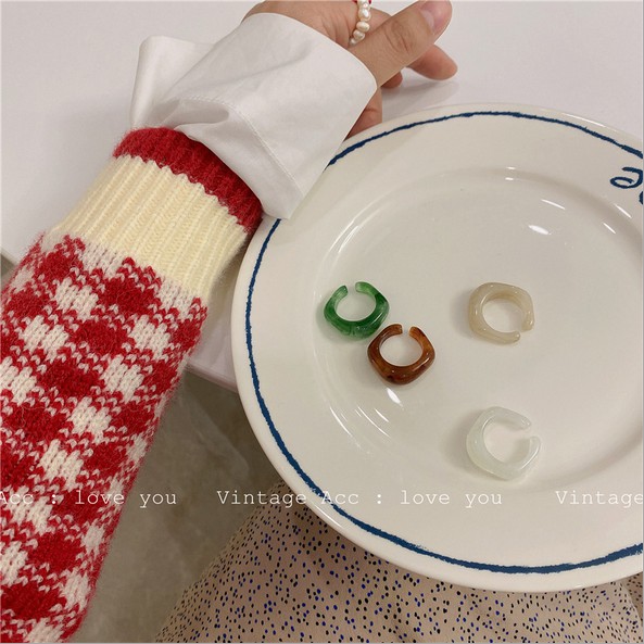 Nhẫn Dạng Hở Phong Cách Vintage Thiết Kế Độc Đáo