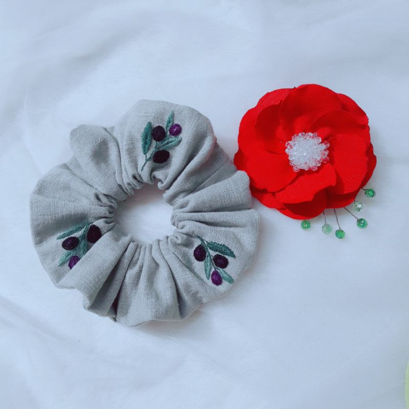 CỘT TÓC SRUNCHIES HANDMADE THÊU TAY