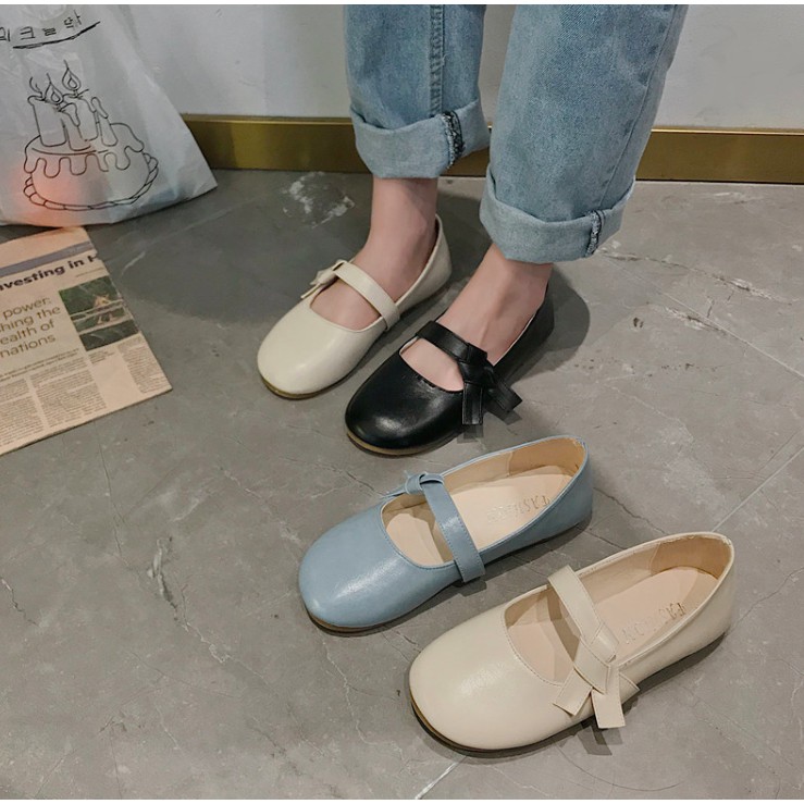 GIÀY ULZZANG QUAI DA THẮT NƠ | BigBuy360 - bigbuy360.vn