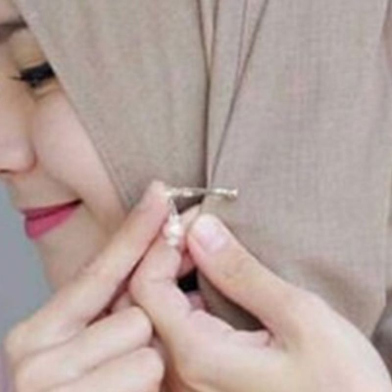 Khăn Trùm Đầu Kiểu Hồi Giáo Đính Ngọc Trai Nhân Tạo Lấp Lánh Cho Nữ