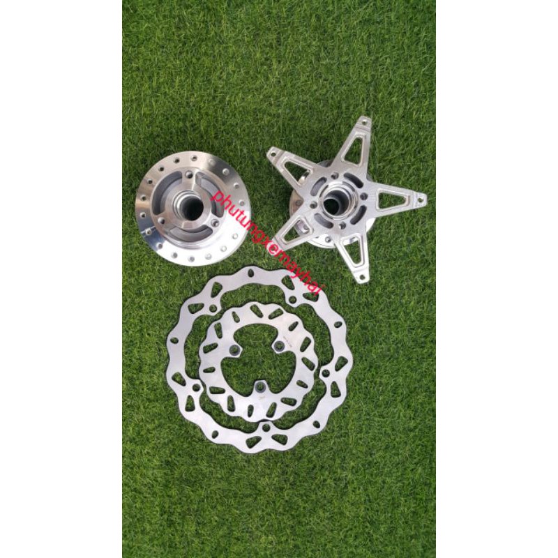 Đùm trước sau mạ crom dành cho Suzuki raider xăng cơ và satria f150 lên bánh căm lắp như zin msp 0087