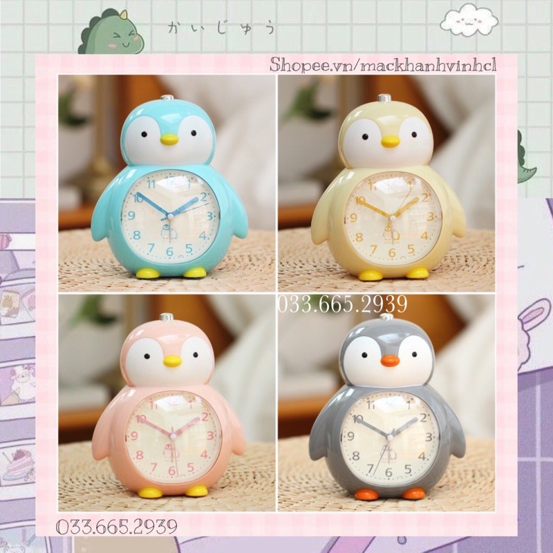 Đồng Hồ Báo Thức Hình Chú Chim Cánh Cụt Siêu Cute - Sunni Shop