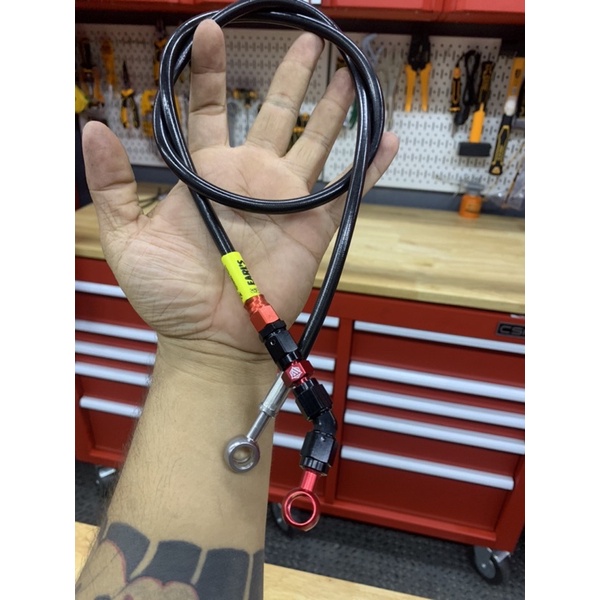 Dây dầu bấm full black red