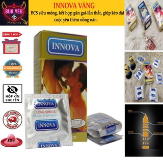 Bao cao su chống xuất tinh sớm gân gai innova vàng - 12 chiếc
