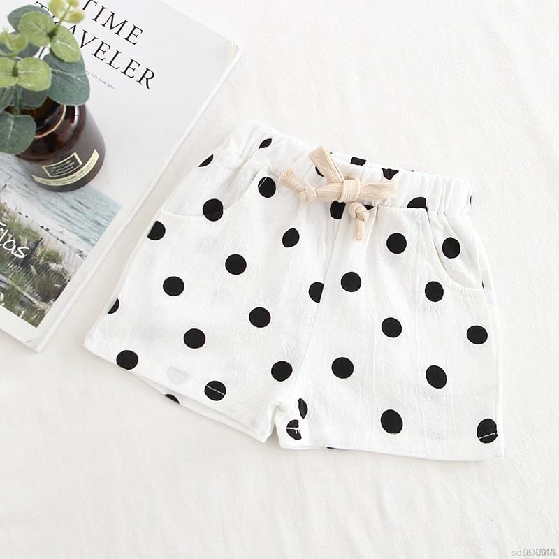 Quần Short Chấm Bi Cho Bé Gái