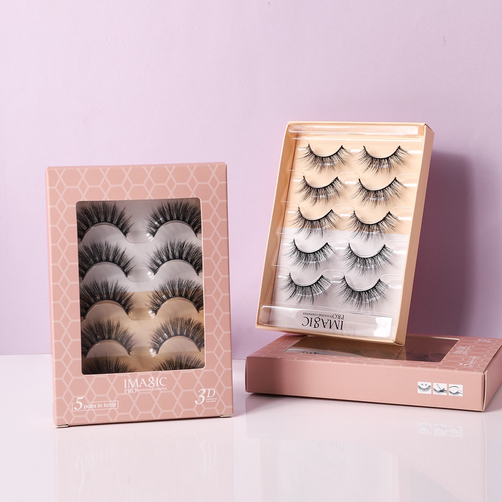 Set 5 cặp lông mi giả IMAGIC 3D trang điểm làm đẹp tự nhiên chống thấm nước lâu trôi