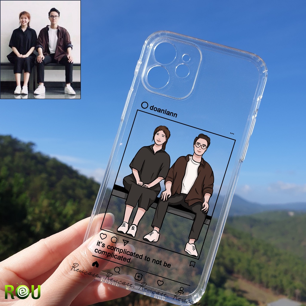 Ốp điện thoại vẽ line in ảnh theo yêu cầu cho Iphone 6/6plus/7/7plus/8/8plus/x/xsmax/xr/11/11promax/12/12promax/13/13max