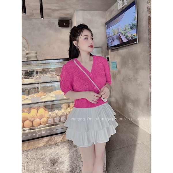 Maihuong⚡️ ÁO LEN CDG CỔ TIM TAY BÈO 3 MÀU ĐEN TRẮNG HỒNG CHO NỮ GIÁ TỐT