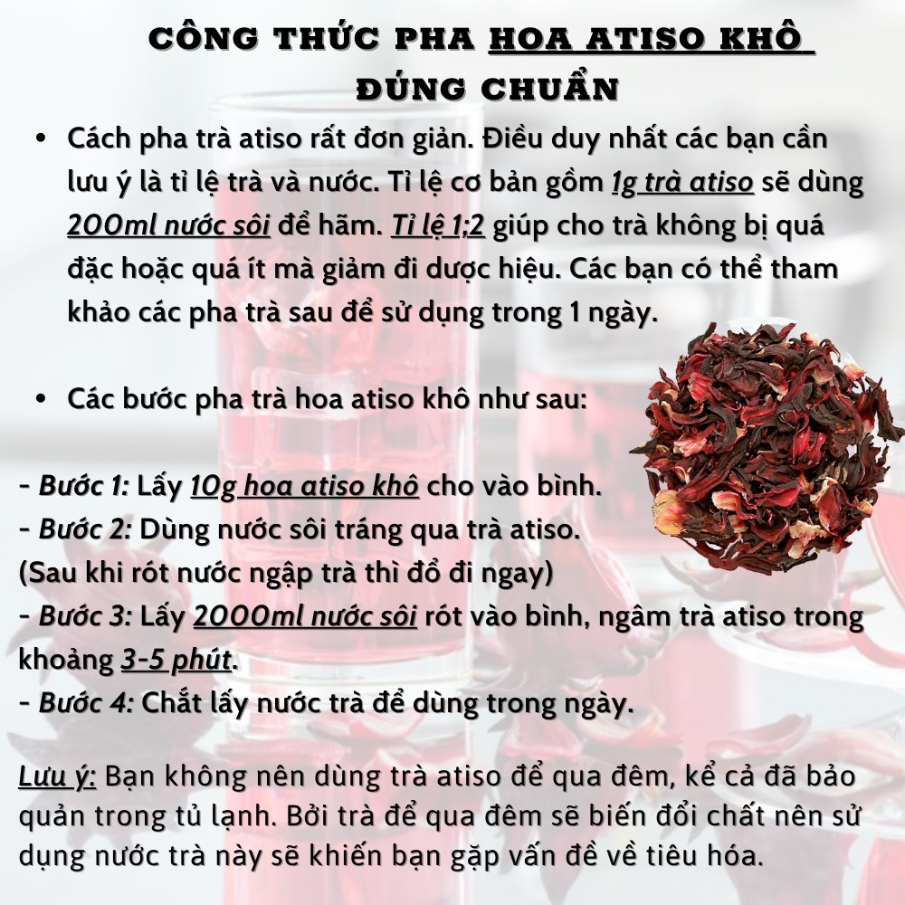 Hoa Atiso Đỏ Sấy Khô 100gram